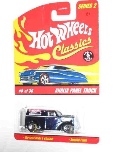 0792158957151 - CLASSICS SERIES 2 #8 ANGLIA PANEL TRUCK SPECTRAFLAME BLACK AQUA YELLOW LETTER GOODYEAR TIRES COLLECTIBLE COLLECTOR CAR MATTEL HOT WHEELS 1:64 SCALE COLLECTIBLE DIE CAST CAR BY HOT WHEELS