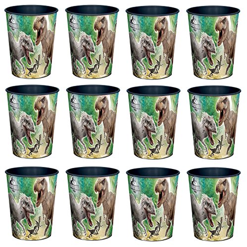 0792165275354 - UNIVERSAL STUDIO JURASSIC WORLD T REX 16OZ PARTY PLASTIC CUP ~PARTY FAVOR SUPPLIES~ BY DISNEY BY BIRTHDAYEXPRESS