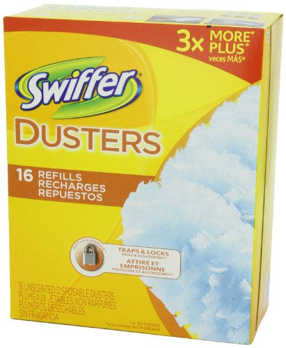 0792217727398 - SWIFFER NEW SUPER SIZE PACKAGE DISPOSABLE CLEANING DUSTERS REFILLS 32 COUNT UNSCENTED REFILLS