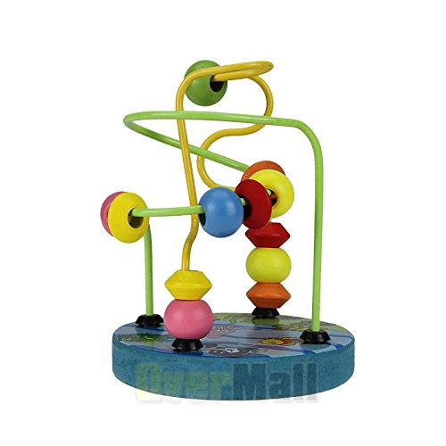 0792384509698 - NEW CHILDREN KIDS BABY COLORFUL WOODEN MINI AROUND BEADS EDUCATIONAL GAME TOY