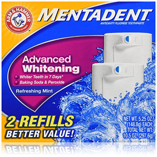 0792486685672 - MENTADENT TOOTHPASTE, ADVANCED WHITENING, 2- 5.25 OZ. PACKAGES (PACK OF 3)