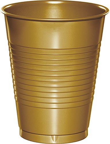 0792491266897 - CREATIVE CONVERTING 28103081 20 COUNT TOUCH OF COLOR PLASTIC CUPS, 16 OZ, GLITTERING GOLD