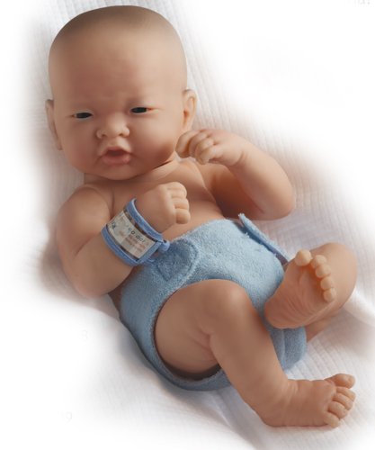 0792491424693 - LA NEWBORN BOUTIQUE - REALISTIC 14 ANATOMICALLY CORRECT REAL BOY ASIAN BABY DOLL - ALL VINYL FIRST DAY DESIGNED BY BERENGUER - MADE IN SPAIN