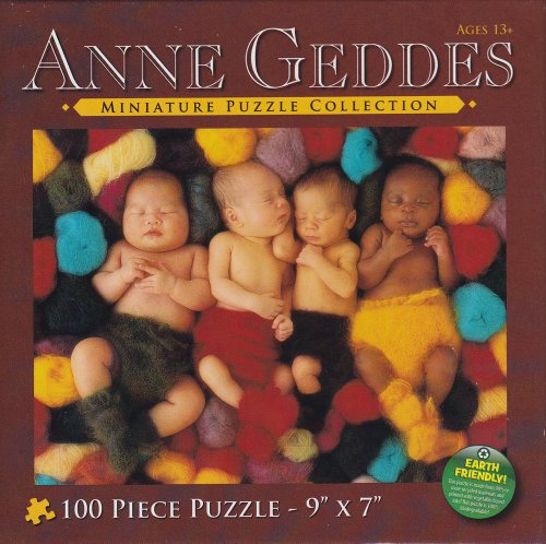 0792491843258 - ANNE GEDDES MINIATURE PUZZLE COLLECTION: HEARTFELT SERIES - BABIES IN YARN