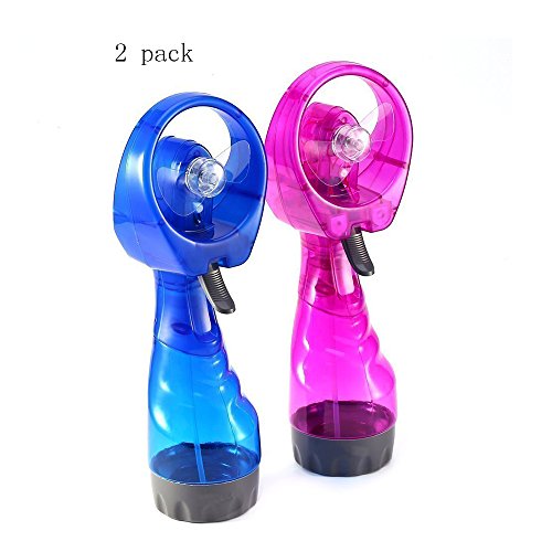 0792585187299 - GENERIC HANDHELD MINI WATER SPRAY COOLING MISTING FAN FOR SPORT BEACH CAMP TRAVEL RANDOM COLOR PACK OF 2