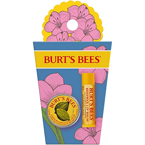 0792850657632 - BURTS BEES SPRING SURPRISE GIFT SET, ORIGINAL BEESWAX LIP BALM AND LEMON BUTTER CUTICLE CREAM, MINI, PACK MAY VARY