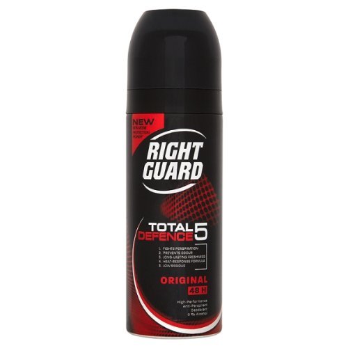 0793187145670 - RIGHT GUARD TOTAL DEFENCE 5 ORIGINAL 48H HIGH-PERFORMANCE ANTI-PERSPIRANT DEODORANT 6 X 150ML BY RIGHT GUARD