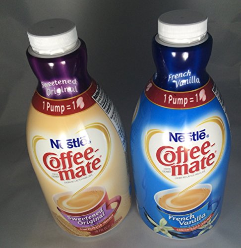 0793198169283 - COFFEE MATE LIQUID CONCENTRATE 1.5 LITER PUMP BOTTLE - VARIETY 2 PACK (ORIGINAL SWEETENED CREAM & FRENCH VANILLA)