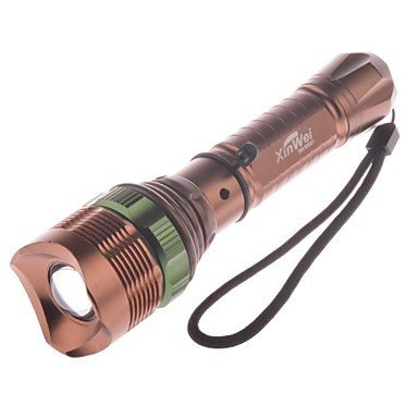 0793426262281 - XIN WEI XW-8066H 3-MODE 1X CREE XP-E-Q5 LED FLASHLIGHT WITH STRAP (220LM,1X18650,BROWN) BY MIAO US SPORTS