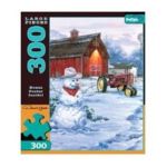 0079346025138 - COUNTRY SNOWMAN 300 LARGE PIECE WILDLIFE PUZZLE DARRELL BUSH W POSTER