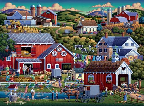0079346128075 - BUFFALO GAMES - DOWDLE - AMISH COUNTRY - 1000 PIECE JIGSAW PUZZLE FOR ADULTS CHALLENGING PUZZLE PERFECT FOR GAME NIGHTS - FINISHED SIZE 26.75 X 19.75