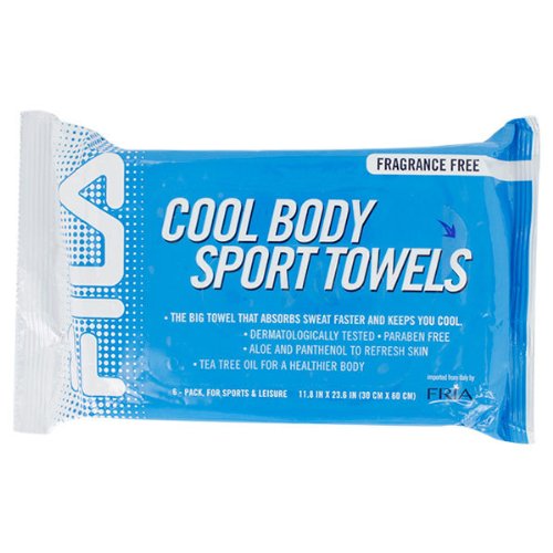 0793573205124 - COOL BODY SPORT TOWEL (FRAGRANCE FREE, 6-PACK)