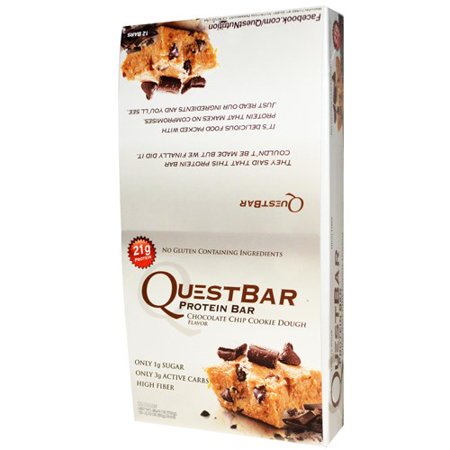 0793573214539 - QUEST PROTEIN BARS - CHOCOLATE CHIP COOKIE DOUGH - 2.1 OZ - PACK OF 12
