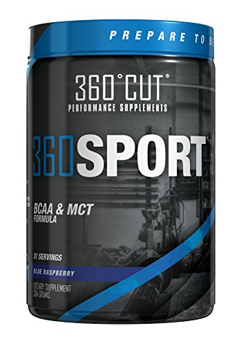 0793573219749 - 360CUT 360SPORT, INSTANTIZED BCAA AND ALL NATURAL MCT OIL FORMULA, BLUE RASPBERRY, 384 GRAM