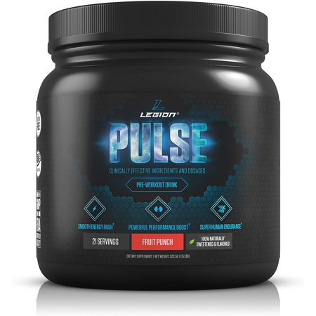 0793573238245 - LEGION PULSE - BEST NATURAL PRE WORKOUT SUPPLEMENT FOR WOMEN AND MEN, POWERFUL NITRIC OXIDE PRE WORKOUT, EFFECTIVE PRE WORKOUT FOR WEIGHT LOSS, TOP PRE WORKOUT ENERGY POWDER - FRUIT PUNCH, 1.14LBS