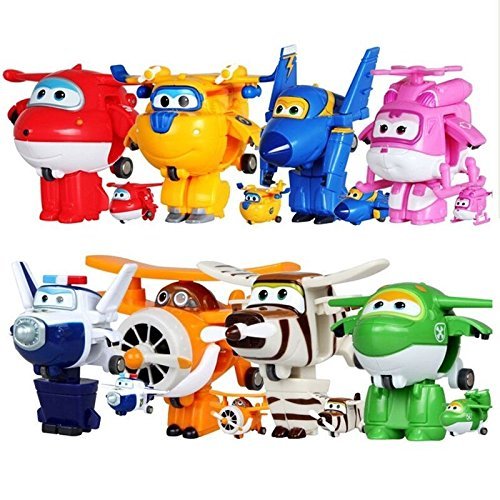 0793631470785 - 8PCS/SET SUPER WINGS MINI PLANES TOYS DEFORMATION AIRPLANE ROBOT ACTION FIGURES BOYS&GIRLS BIRTHDAY GIFT BRINQUEDOS