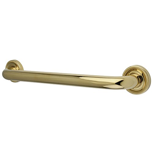7936623751278 - BRASS CAMELON 12 DECORATIVE GRAB BAR - POLISHED B FABRICATED FROM SOLID BRASS MATERIAL FOR DURABILITY AND RELIABILITY, 1-1/4 GRIPPING SURFACE ON GRAB BAR, EASY TO INSTALL, 1-1/2 (38MM) WALL CLEARA