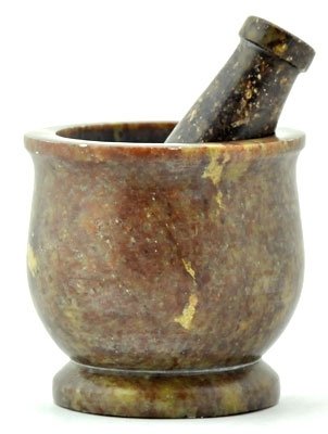 0793842105193 - STONE MORTAR AND PESTLE NATURAL BY DIVINE