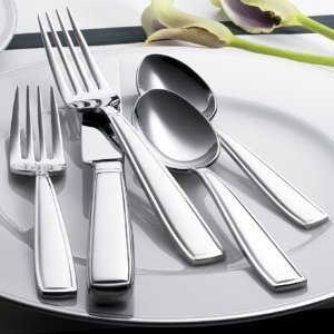 0793842255683 - WATERFORD GLENRIDGE 18/10 STAINLESS STEEL 65-PIECE SET, SERVICE FOR 12 BY WATERFORD FINE FLATWARE