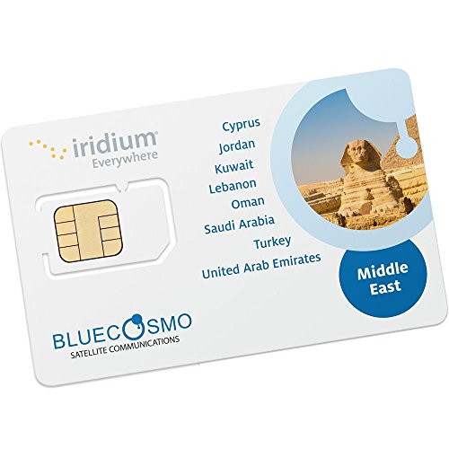 0793936706855 - BLUECOSMO IRIDIUM PREPAID SIM MIDDLE-EAST NORTH AFRICA PLAN (MENA) 500 REGIONAL MINUTES (200 GLOBAL MINUTES) 12 MONTH VALIDITY BY BLUECOSMO