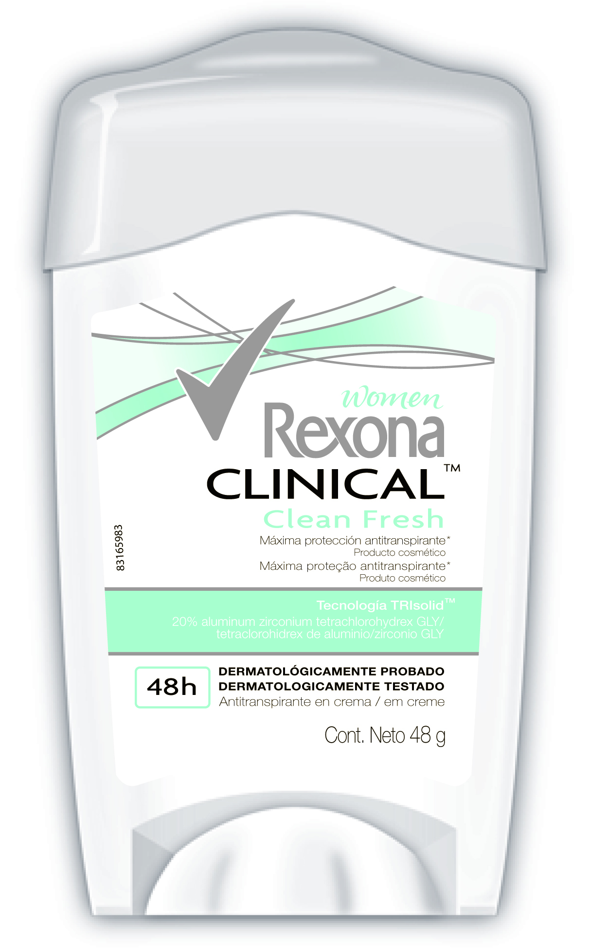 Desodorante Rexona Clinical Antitranspirante em Creme 48g - Unidade