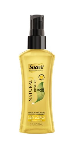 0079400334374 - SUAVE PROFESSIONALS LIGHT OIL SPRAY, NATURAL INFUSION MACADAMIA OIL & WHITE ORCHID 3 OZ