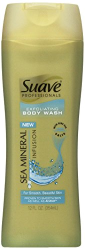 0079400425492 - SUAVE NATURALS GOLD BODY WASH, SEA MINERAL EXFOLIATING, 12 OUNCE