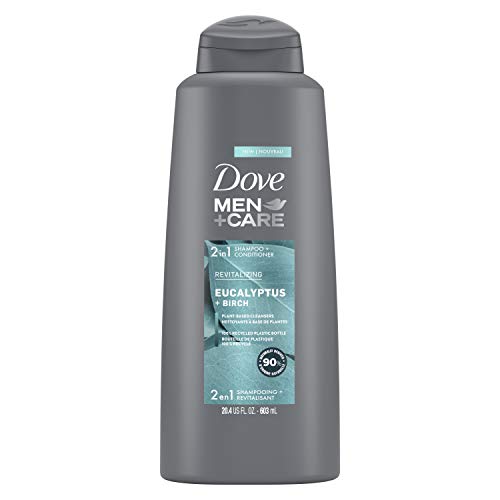 0079400479174 - DOVE MEN + CARE 2 IN 1 SHAMPOO AND CONDITIONER FOR HEALTHY-LOOKING HAIR EUCALYPTUS + BIRCH NATURALLY DERIVED PLANT BASED CLEANSERS, 20.4 OZ