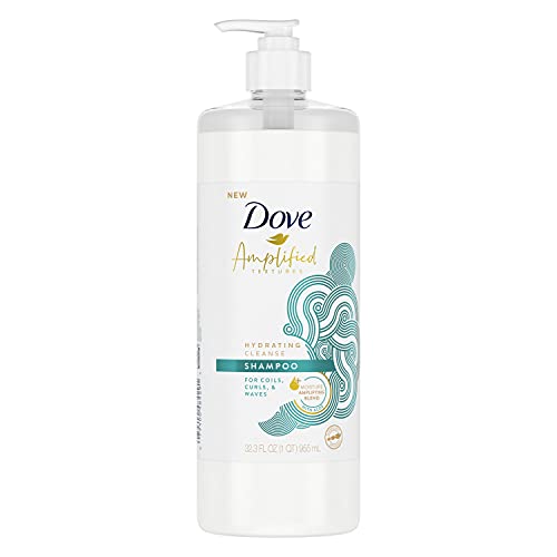 0079400484291 - DOVE AMPLIFIED TEXTURES SULFATE-FREE MOISTURIZING SHAMPOO FOR COILS, CURLS, AND WAVES HYDRATING CLEANSE WITH MOISTURE AMPLIFYING HAIR CARE BLEND 33.8 OZ