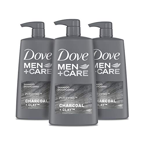 0079400484376 - DOVE MEN+CARE SHAMPOO FOR HEALTHY-LOOKING HAIR CHARCOAL + CLAY NATURALLY DERIVED PLANT BASED CLEANSERS 25.4 OZ 3 COUNT