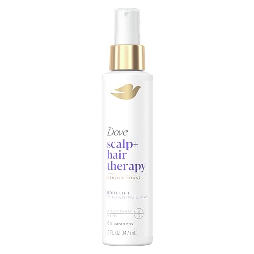 0079400507334 - DOVE SCALP + HAIR THERAPY HAIR THICKENING SPRAY DENSITY BOOST ROOT LIFT THICKENING SPRAY FOR ROOT LIFT FOR LIFTING, PLUMPING AND VOLUMIZING HAIR AT THE ROOT 5 FL OZ (147 ML)