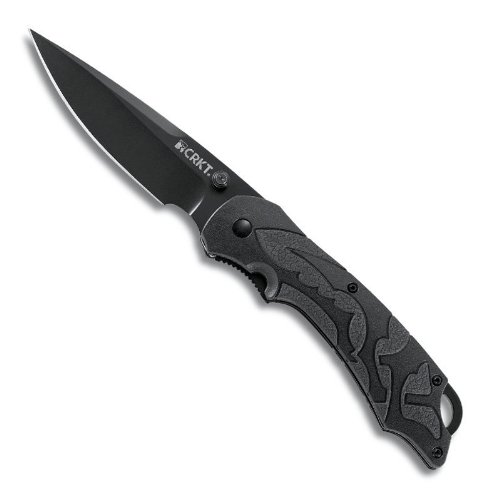 0794023110005 - CRKT MOXIE FOLDING KNIFE WITH PLAIN EDGE, OUTBURST ASSISTED OPENING, FIRE SAFE,