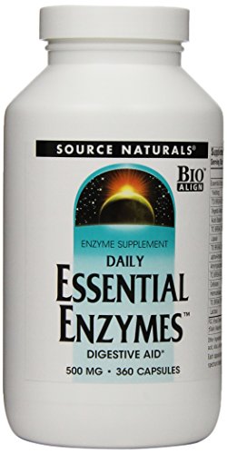 0794168550278 - SOURCE NATURALS DAILY ESSENTIAL ENZYMES, 500MG, 360 CAPSULES