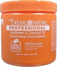0794437081779 - CR??‹Ò‰ME OF NATURE SUNFLOWER & COCONUT OIL CONDITIONING CR??ME RELAXER 15OZ/425G REGULAR BY CREME OF NATURE