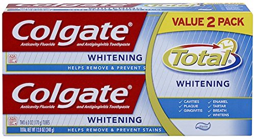 0794610403916 - COLGATE TOTAL WHITENING TOOTHPASTE TWIN PACK (TWO 6OZ TUBES)