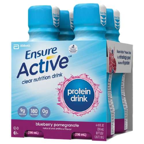 0794610442359 - ENSURE ACTIVE CLEAR NUTRITION PROTEIN DRINK, BLUEBERRY POMEGRANATE 4 EA (PACK OF 6)
