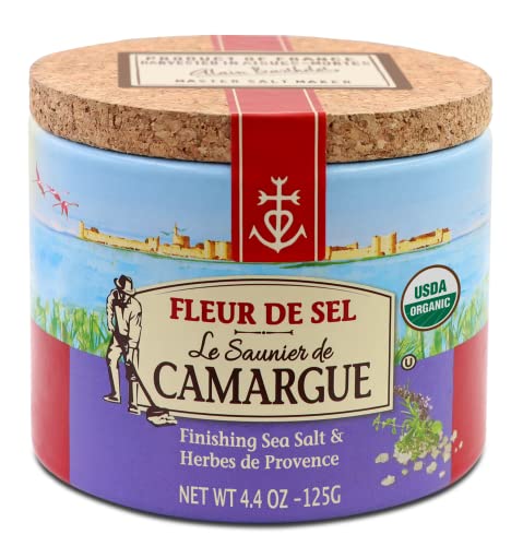 0079462004628 - LE SAUNIER DE CAMARGUE FLEUR DE SEL (SEA SALT), 4.4 OZ, HERBES DE PROVENCE