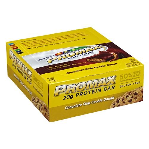 0794620458647 - PROMAX NUTRITION 20G PROTEIN BAR, CHOCOLATE CHIP COOKIE DOUGH 12 EA(PACK OF 6)