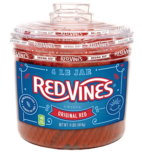 0794620472636 - RED VINES RED ORIGINAL LICORICE TWISTS, 64-OUNCE TUB