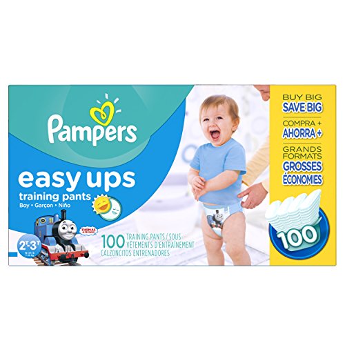 0794628255736 - PAMPERS EASY UPS TRAINING PANTS DIAPERS FOR BOYS, VALUE PACK, SIZE 2T3T, 100 COUNT