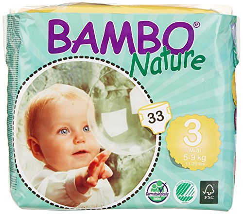 0794628286419 - BAMBO NATURE PREMIUM BABY DIAPERS, MIDI, SIZE 3, 33 COUNT (PACK OF 6)