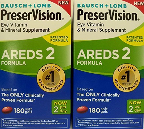 0794628288512 - BAUSCH AND LOMB PRESERVISION AREDS 2 FORMULA EYE VITAMIN AND MINERAL SUPPLEMENT - 2 BOTTLES, 180 SOFTGELS EACH BY BAUSCH & LOMB