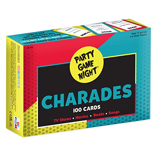 0794764091663 - PARTY GAME NIGHT CHARADES CARD GAME FROM UNIVERSITY GAMES, PLAY IN TEAMS OR INDIVIDUALLY, PERFECT FOR GAME NIGHT, FOR 4 OR MORE PLAYERS AGES 12 AND UP