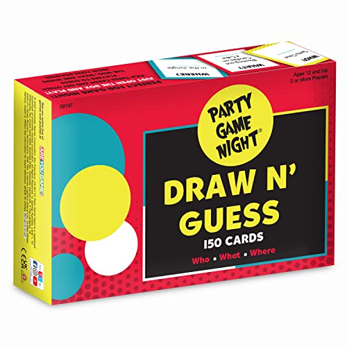 0794764091670 - PARTY GAME NIGHT DRAW AND GUESS CARD GAME FROM UNIVERSITY GAMES, PLAY IN TEAMS OR INDIVIDUALLY, PERFECT FOR GAME NIGHT, FOR 2 OR MORE PLAYERS AGES 12 AND UP