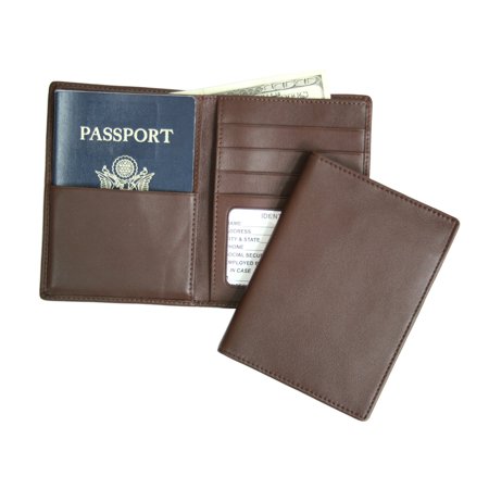 0794809050419 - ROYCE LEATHER RFID BLOCKING PASSPORT CURRENCY WALLET COCO