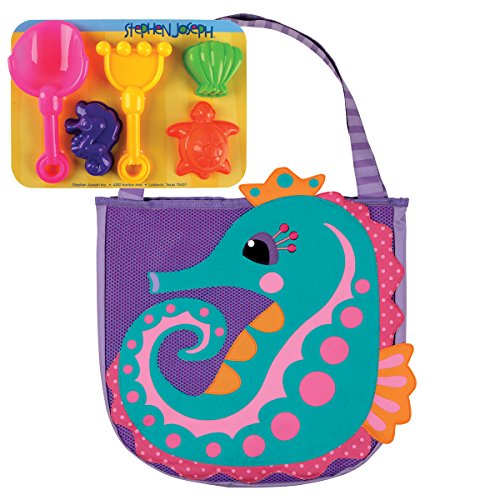 0794866090366 - STEPHEN JOSEPH BEACH TOTES WITH SAND TOY PLAY SET
