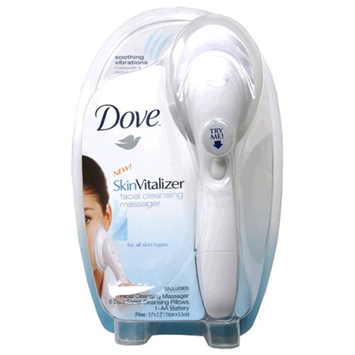 0794866416173 - DOVE SKINVITALIZER FACIAL CLEANSING MASSAGER WITH 1 MASSAGER AND 6 EXFOLIATING PILLOWS
