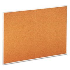 0795186158217 - UNIVERSAL 48 X 36 IN. NATURAL CORK BULLETIN BOARD WITH ALUMINUM FRAME BY UNIVERSAL