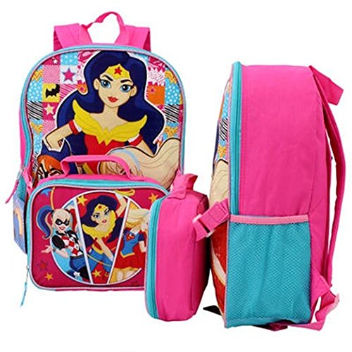 0795229682426 - DC COMICS SUPER HERO GIRLS BACKPACK WITH LUNCH BAG - 16H