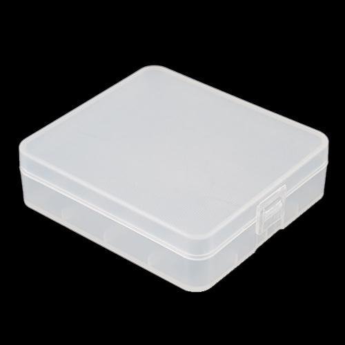 0795410349152 - GENERIC 4 X 18650 PLASTIC TRANSPARENT WHITE BATTERY CASE HOLDER STORAGE BOX 1PCS